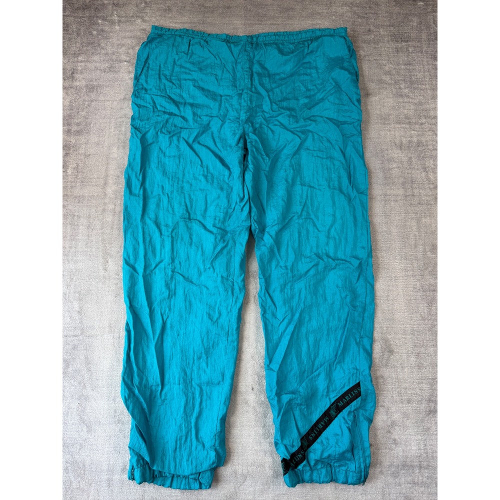 Vintage Florida Marlins Pants Mens Large Blue Nylon Windbreaker Track Pants